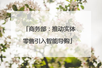 商务部：推动实体零售引入智能导购