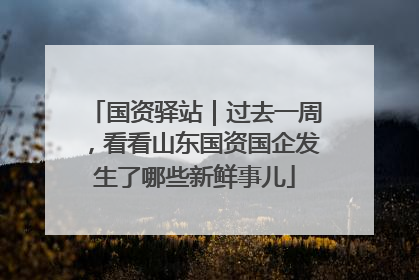 国资驿站｜过去一周，看看山东国资国企发生了哪些新鲜事儿