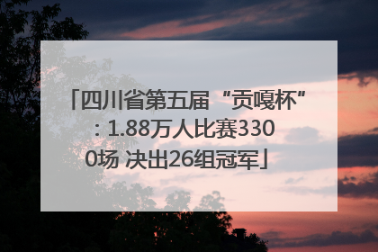 四川省第五届“贡嘎杯”：1.88万人比赛3300场 决出26组冠军