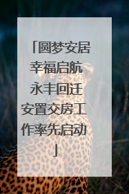 圆梦安居 幸福启航 永丰回迁安置交房工作率先启动
