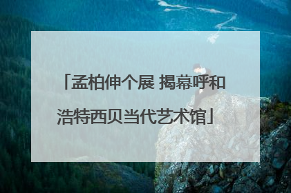 孟柏伸个展 揭幕呼和浩特西贝当代艺术馆