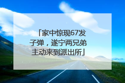 家中惊现67发子弹，遂宁两兄弟主动来到派出所