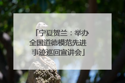 宁夏贺兰：举办全国道德模范先进事迹巡回宣讲会