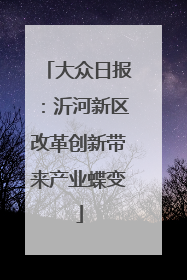 大众日报：沂河新区改革创新带来产业蝶变