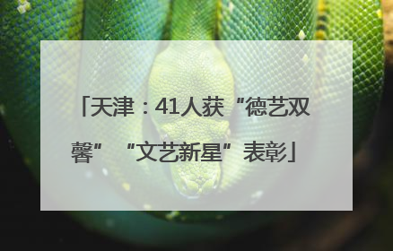 天津：41人获“德艺双馨”“文艺新星”表彰