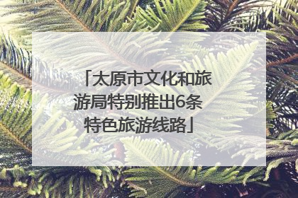 太原市文化和旅游局特别推出6条特色旅游线路