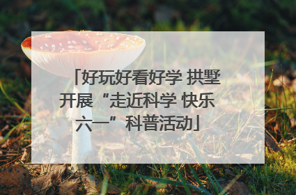好玩好看好学 拱墅开展“走近科学 快乐六一”科普活动