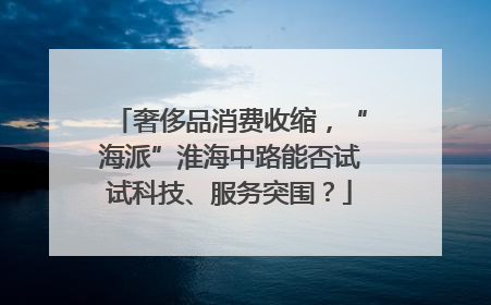 奢侈品消费收缩，“海派”淮海中路能否试试科技、服务突围？