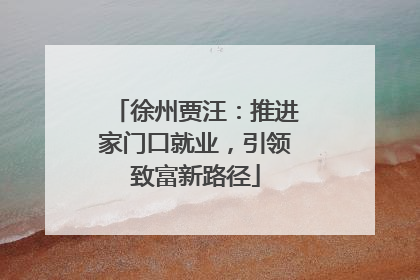 徐州贾汪：推进家门口就业，引领致富新路径
