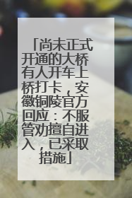 尚未正式开通的大桥有人开车上桥打卡，安徽铜陵官方回应：不服管劝擅自进入，已采取措施