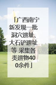 广西南宁新发现一批洞穴遗址、大石铲遗址等 采集各类遗物400余件