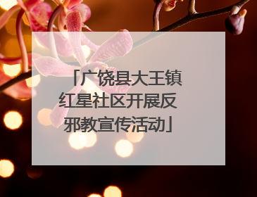 广饶县大王镇红星社区开展反邪教宣传活动