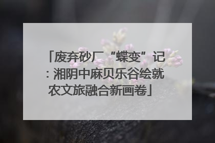 废弃砂厂“蝶变”记：湘阴中麻贝乐谷绘就农文旅融合新画卷