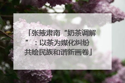 张掖肃南“奶茶调解”：以茶为媒化纠纷 共绘民族和谐新画卷