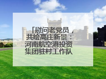 慰问老党员，共绘高庄新景：河南航空港投资集团驻村工作队开启暖心之旅