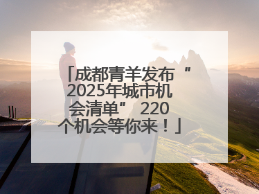 成都青羊发布“2025年城市机会清单” 220个机会等你来！