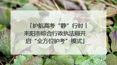 护航高考“静”行时丨耒阳市综合行政执法局开启“全方位护考”模式