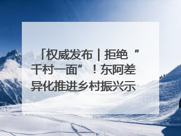 权威发布｜拒绝“千村一面”！东阿差异化推进乡村振兴示范片区建设