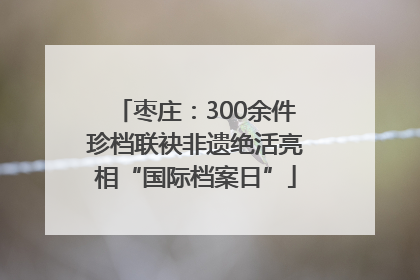 枣庄：300余件珍档联袂非遗绝活亮相“国际档案日”