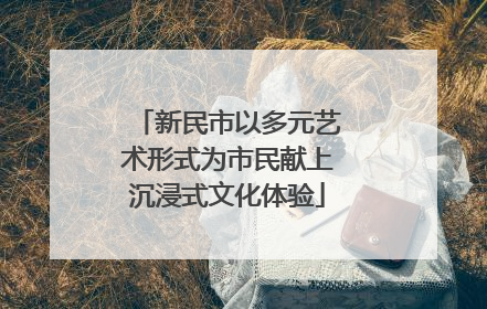 新民市以多元艺术形式为市民献上沉浸式文化体验