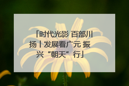 时代光影 百部川扬丨发展看广元 振兴“朝天”行