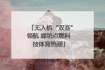 无人机“双赛”领航 廊坊点燃科技体育热潮