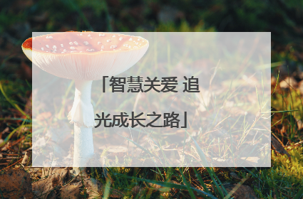 智慧关爱 追光成长之路
