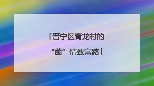 晋宁区青龙村的“菌”情致富路