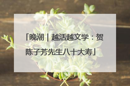 晚潮｜越活越文学：贺陈子芳先生八十大寿