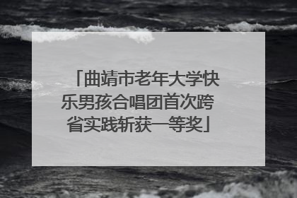 曲靖市老年大学快乐男孩合唱团首次跨省实践斩获一等奖