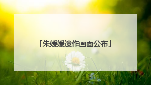 朱媛媛遗作画面公布