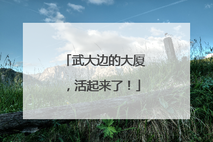 武大边的大厦，活起来了！