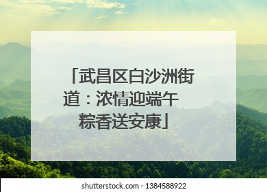 武昌区白沙洲街道：浓情迎端午 粽香送安康