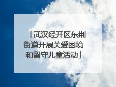 武汉经开区东荆街道开展关爱困境和留守儿童活动