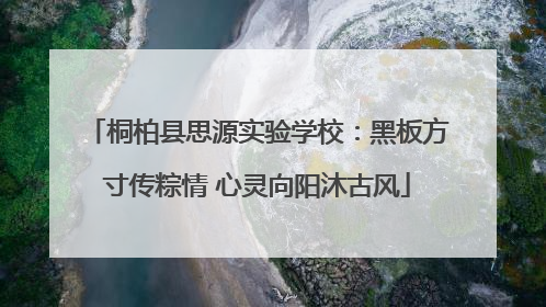桐柏县思源实验学校：黑板方寸传粽情 心灵向阳沐古风