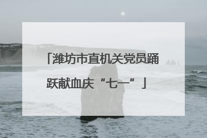 潍坊市直机关党员踊跃献血庆“七一”
