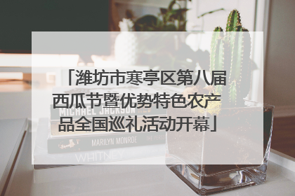 潍坊市寒亭区第八届西瓜节暨优势特色农产品全国巡礼活动开幕