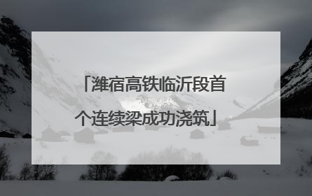 潍宿高铁临沂段首个连续梁成功浇筑