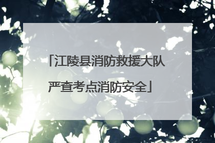 江陵县消防救援大队严查考点消防安全