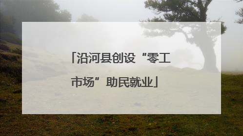 沿河县创设“零工市场”助民就业
