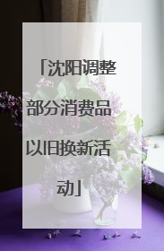 沈阳调整部分消费品以旧换新活动