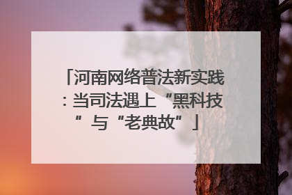 河南网络普法新实践：当司法遇上“黑科技”与“老典故”