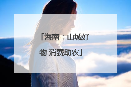 海南：山城好物 消费助农