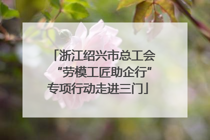 浙江绍兴市总工会“劳模工匠助企行”专项行动走进三门