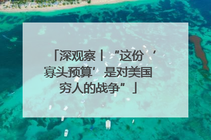 深观察丨“这份‘寡头预算’是对美国穷人的战争”