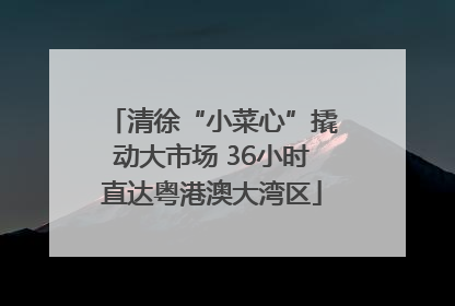 清徐“小菜心”撬动大市场 36小时直达粤港澳大湾区
