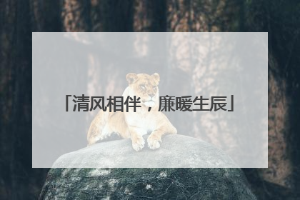 清风相伴，廉暖生辰
