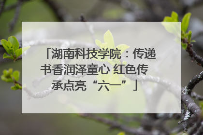 湖南科技学院：传递书香润泽童心 红色传承点亮“六一”