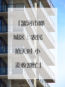 漯河市郾城区：农民抢天时 小麦收割忙