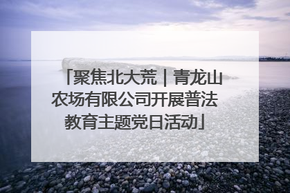 聚焦北大荒｜青龙山农场有限公司开展普法教育主题党日活动